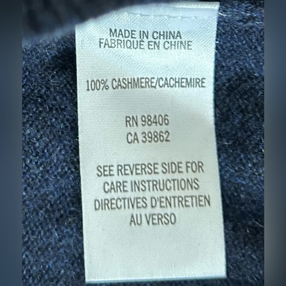 Theory 100% Cashmere Pullover Navy Long Sleeve with Crew Neck size S/P excellent - Picture 7 of 8